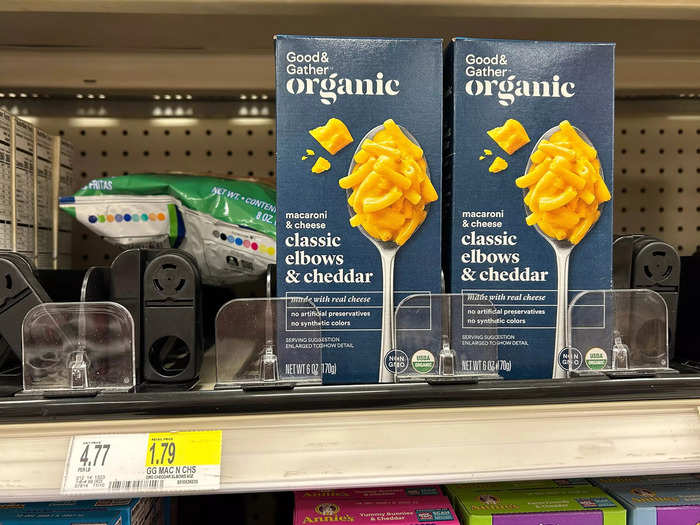 Target’s mac and cheese was almost triple the price. 