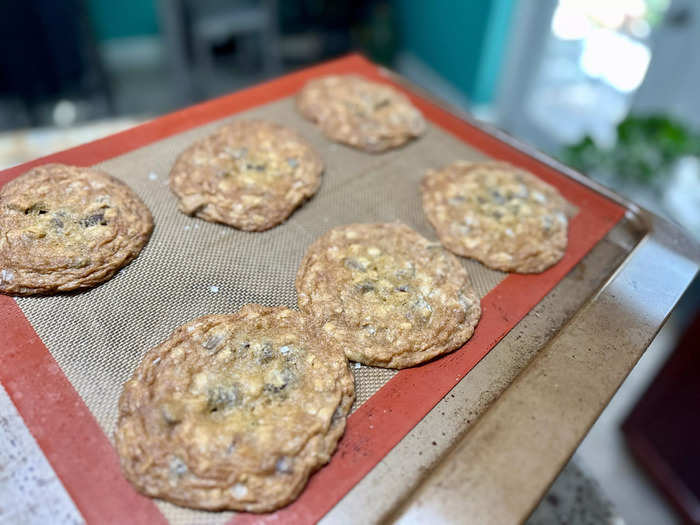 The cookies usually take 10 to 12 minutes to bake. 