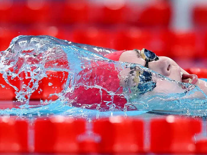 Haffey photographed Tully Kearney of Great Britain swimming her way to gold in the women