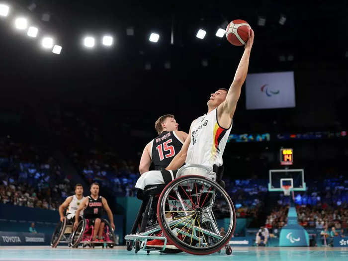 Baker also photographed German and Canadian players competing in a preliminary men