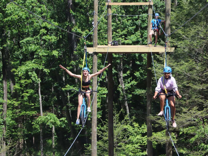 Guests of all ages at Club Getaway can participate in watersports, high-energy group activities, and ziplining.