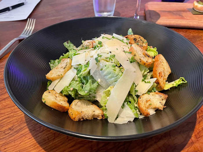 I started my meal at STK with a simple Caesar salad. 