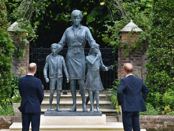 Harry reunited with William in the UK to unveil a statue of Princess Diana at Kensington Palace on what would have been her 60th birthday in July 2020.