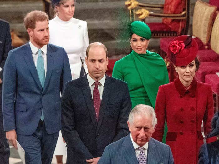 Prince Harry and Meghan attended their final royal engagement with William and Kate at London