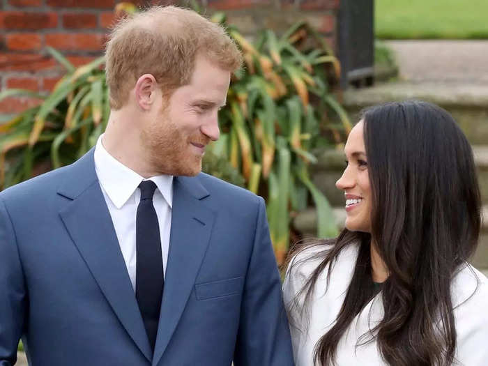 Harry had a photo call with then-fiancée Meghan Markle on the same day the couple announced their engagement to the world.