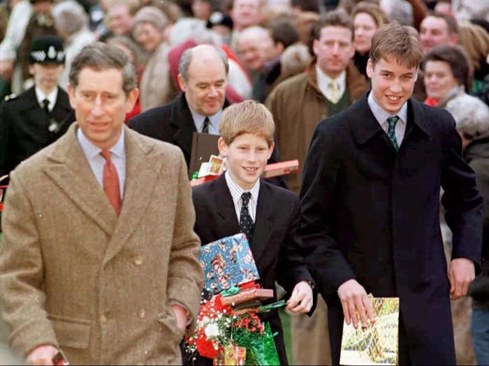 The family of three spent their first Christmas without Diana that year.