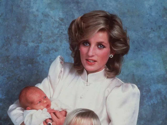 Prince Harry was born on September 15, 1984. Here he is as a newborn with his mother, Princess Diana, and brother, Prince William.