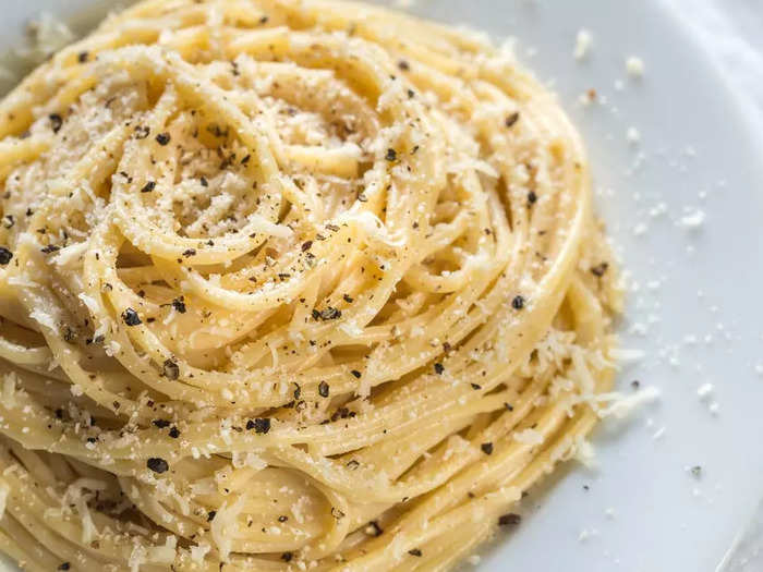 Cacio e pepe is a three-ingredient meal that