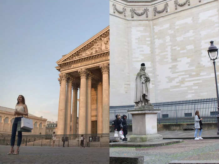 In season one, Emily dumps her Chicago boyfriend on the phone in front of the Pantheon in Paris. In real life, the monument looked too busy with tourists to have an intimate conversation.