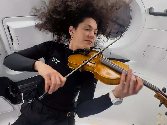 Polaris Dawn was a mission of historic firsts. Lifelong violinist Gillis became the first person to play a violin solo in space. 