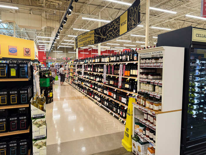 This Hannaford location also sold beer and wine.