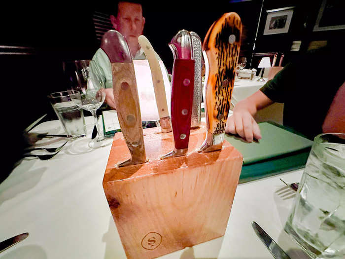 Our meal began with complimentary bread and our choice of knives.