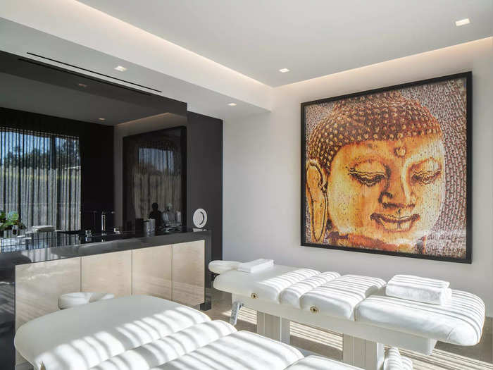 A massage room in the Beverly Hills home of a hospitality industry entrepreneur. 