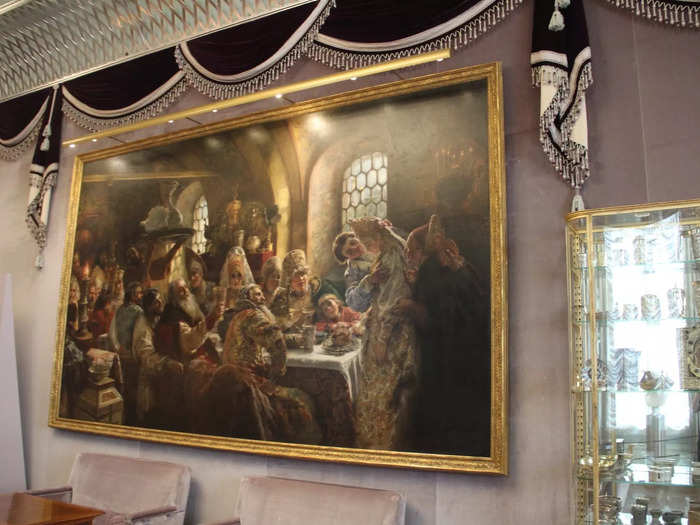 The Pavilion also featured priceless works of art such as "A Boyar Wedding Feast" by Konstantin Makovsky.