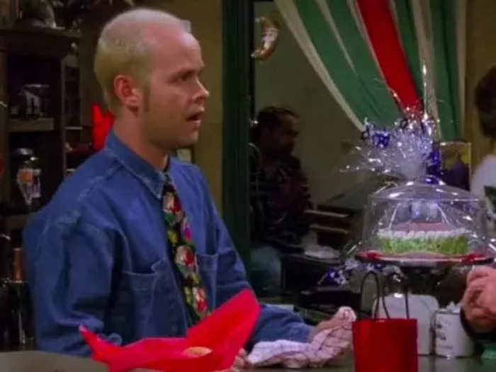 Gunther appears dozens of times before he speaks.