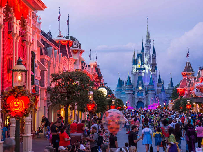 I love strolling down Main Street for the first time after the fall decorations go up.