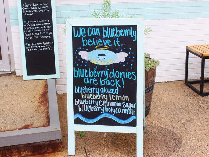 The Holy Donut was celebrating blueberry season when I visited in August.