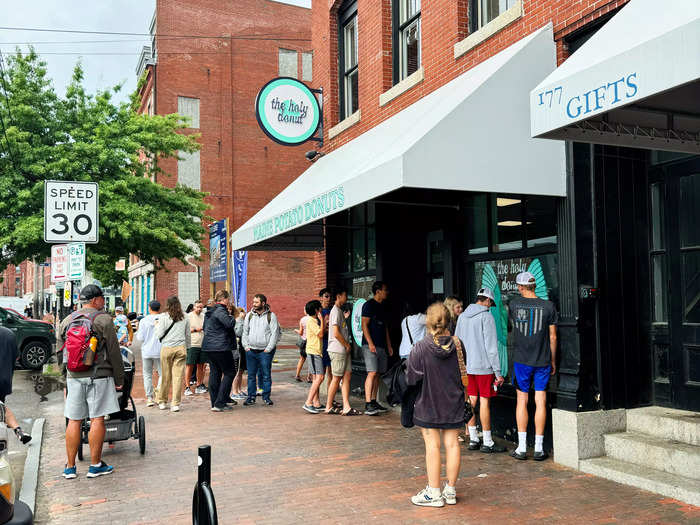 I visited the oldest location on Park Avenue, but the doughnut shop on Commercial Street is its busiest.