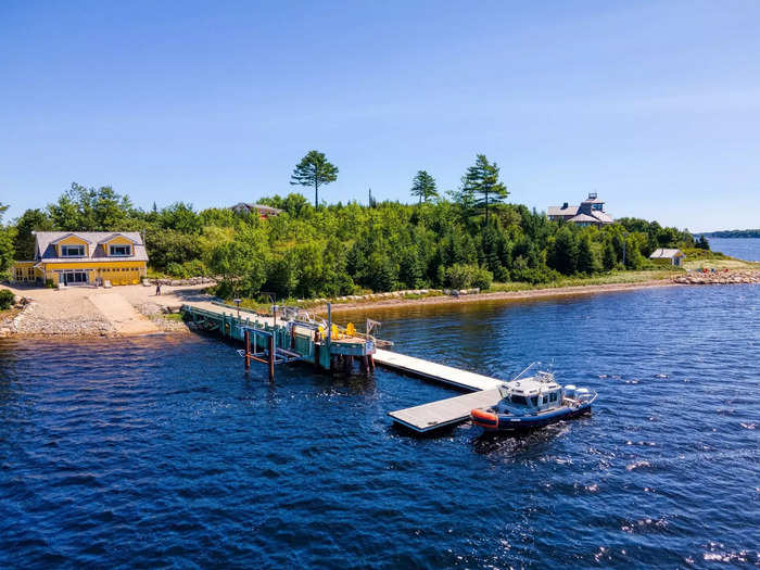 The island is only a three-minute boat ride from the mainland. 