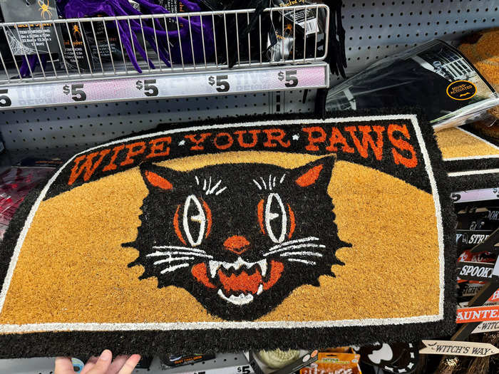 There were multiple different welcome mats to choose from.