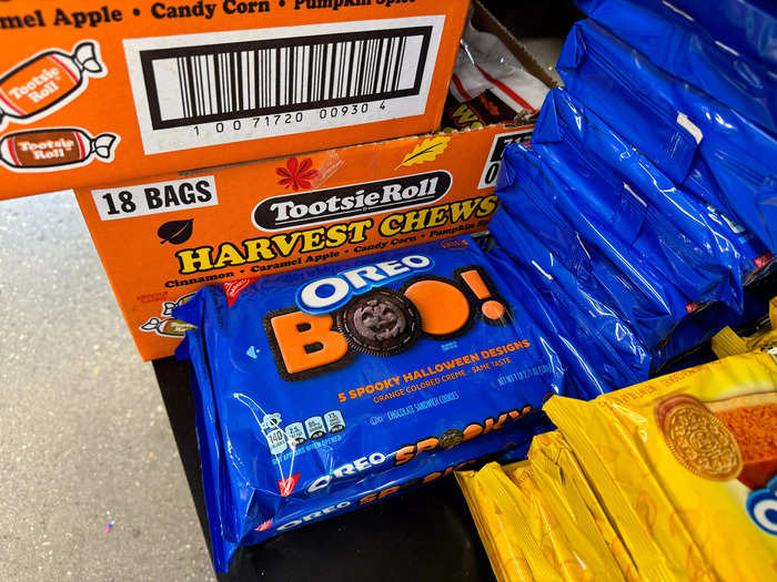 I spotted stacks of Halloween-themed Oreos.