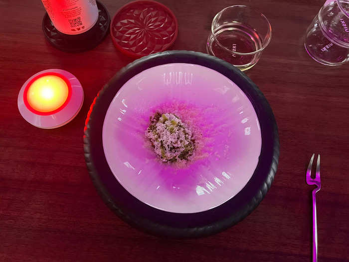 The "choose your own adventure" appetizer was served in a tire.