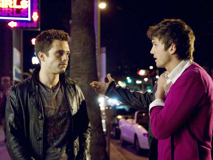 In the 2009 film "Spread," Stan plays Harry, the best friend of a narcissistic gigolo, Nikki, played by Ashton Kutcher.