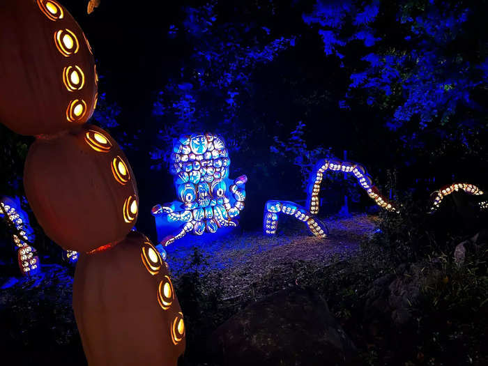 The 200-foot-wide pumpkin Kraken emerging from the Croton River featured a historical connection to the Van Cortlandt family.