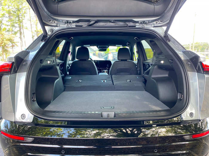 Fold the rear bench seat down, and that cargo capacity expands to 59.1 cubic feet. 