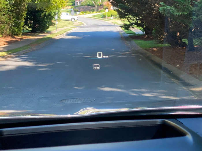 My Blazer EV also came with an optional head-up display. 