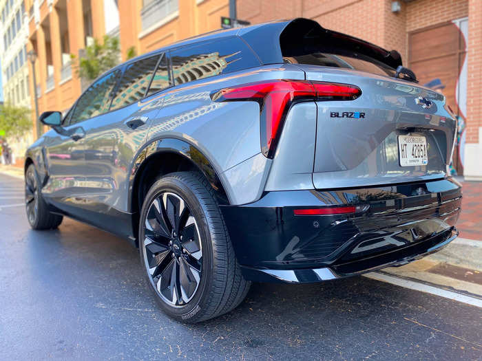 The tapered rear window line and prominent rear wheel arches help create an athletic look.