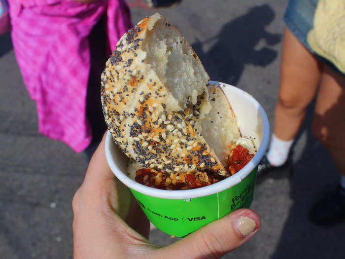 6. Everything bagel with pizza schmear from Pop-Up Bagels