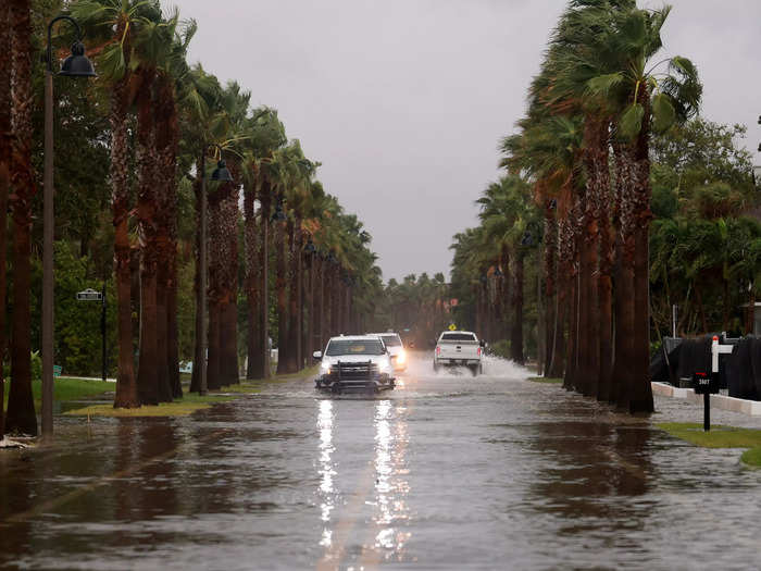 Hurricane Helene’s powerful storm surge flooded streets in coastal areas like St. Pete Beach. At least one hurricane-related death was reported in Florida.