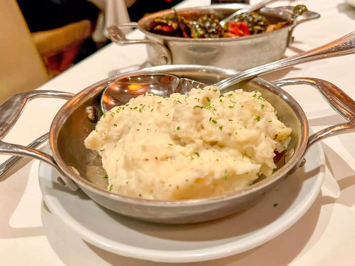 Our half order of mashed potatoes was just OK.