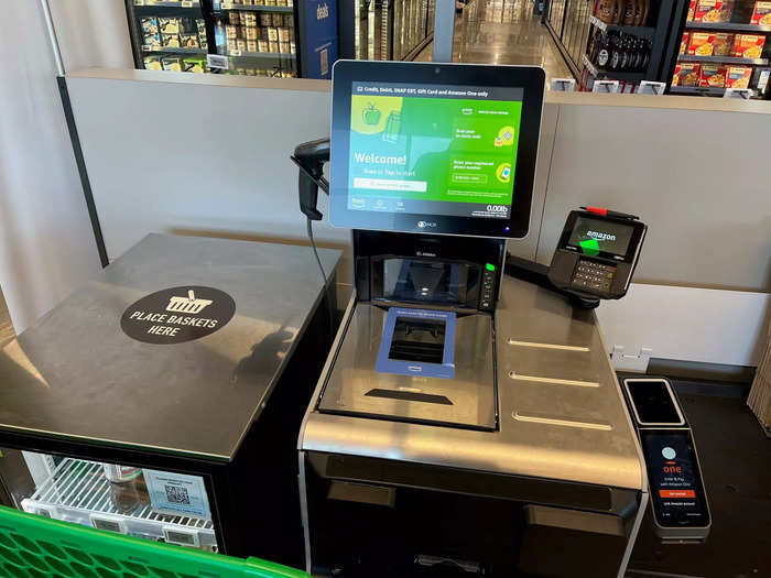 The self-checkout was similar to what you find in traditional supermarkets...