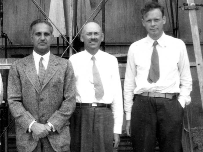 Harry Guggenheim, left, and Lindbergh, right, were close friends. Lindbergh even wrote his best-selling book "We" at Falaise in 1927.