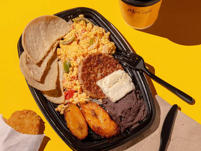 A traditional breakfast platter from Guatemala