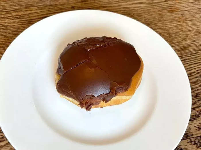 The chocolate-iced custard-filled doughnut is Krispy Kreme