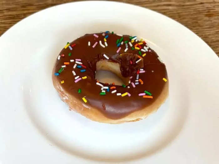 My kids thought sprinkles made the standard chocolate-iced doughnut better.