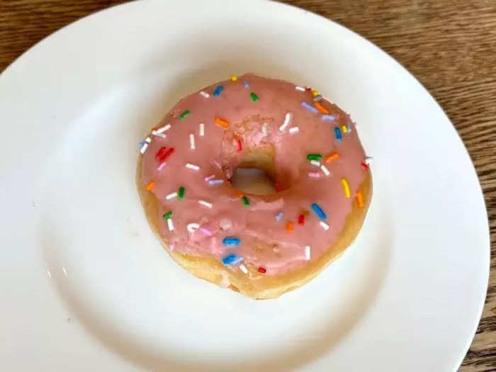 I thought the strawberry doughnut with sprinkles tasted artificial. 