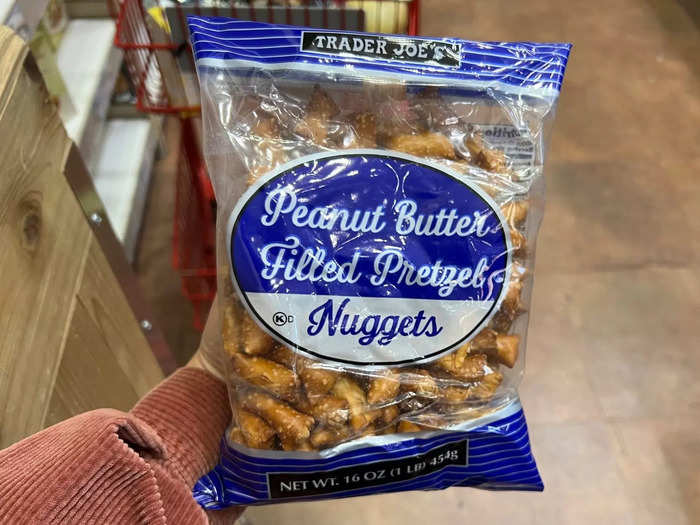 The peanut-butter-filled pretzel nuggets aren