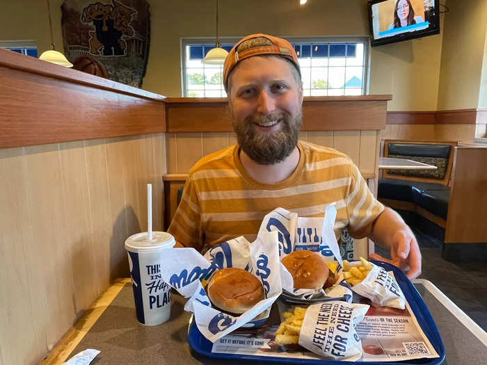 We ordered two Value Baskets, cheese curds, and two Concrete Mixers.