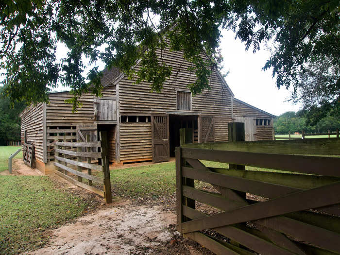 A barn once used to house peanuts is also available for people to view.