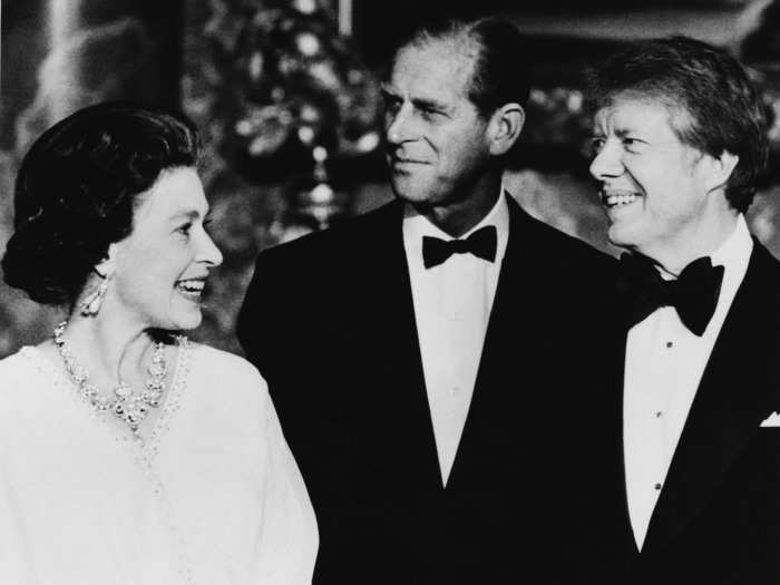 President Carter met with world leaders, including Queen Elizabeth II, during his term.