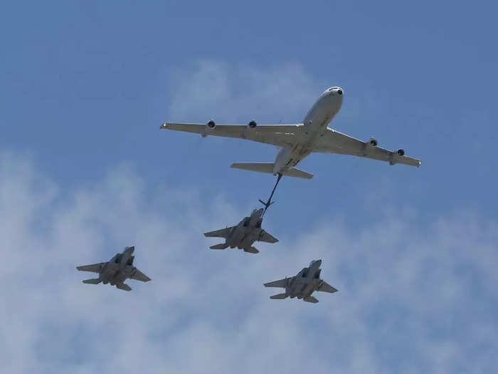 Each aircraft can carry 18,000 pounds of fuel and weapons, The National Interest reported.