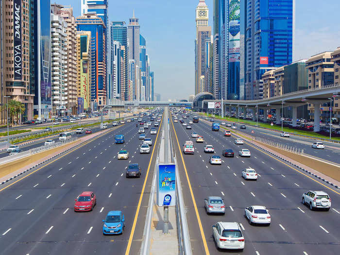 I miss having the freedom to drive on the Sheikh Zayed Road, a 347-mile-long highway that connects the whole country.