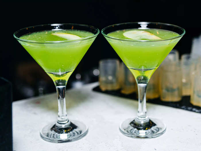 Appletinis are also too sugary.