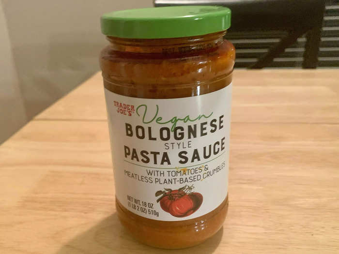 6. The vegan Bolognese-style sauce surprised me.