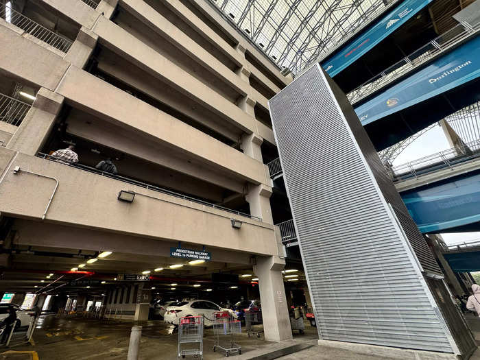 There is a parking garage that all shoppers share, but it