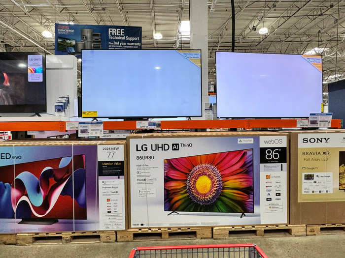 There are also plenty of huge TVs.